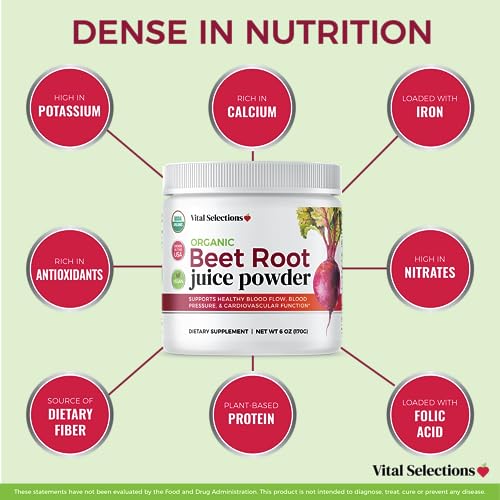 Vital Selections 100% Organic Beet Root Juice Powder, Highest Purity and Potency Vital SelectionsUS supplements