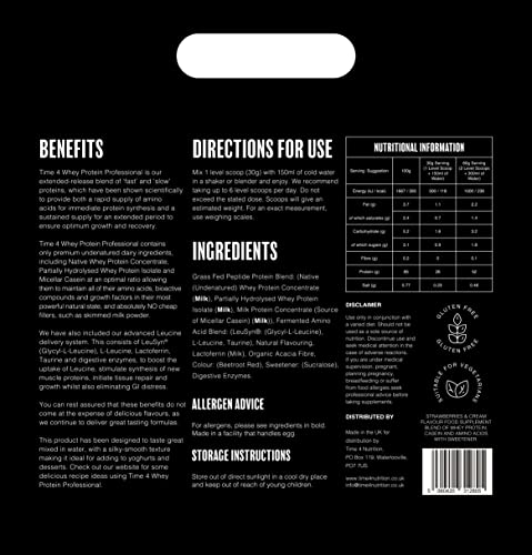 Time 4 Whey Protein Professional Time Release Grass Fed Native Whey Protein Powder, Whey Concentrate Time 4 NutritionAu supplements
