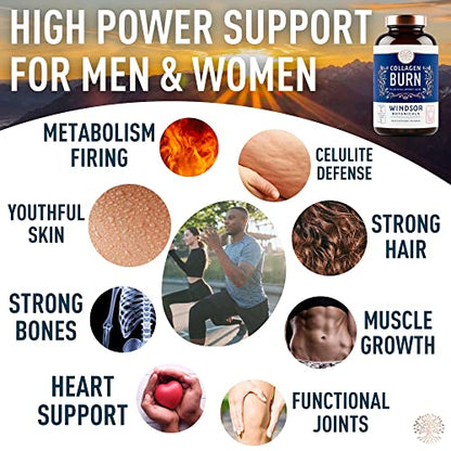 Thermogenic Multi Collagen Burn Capsules - Hydrolyzed Multi Collagen Complex Types WINDSOR BOTANICALSUS supplements
