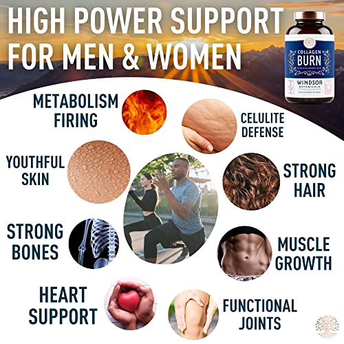 Thermogenic Multi Collagen Burn Capsules - Hydrolyzed Multi Collagen Complex Types WINDSOR BOTANICALSUS supplements
