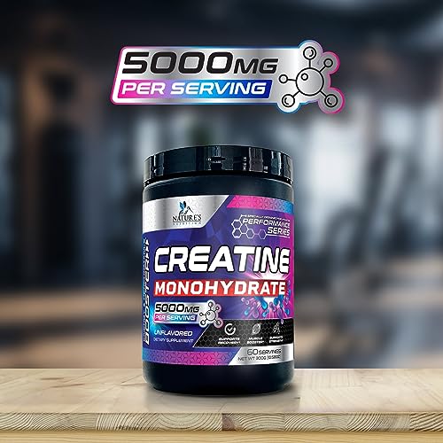 Micronized Creatine Monohydrate Powder - 100% Pure Unflavored Creatine Powder Nature's NutritionUS supplements