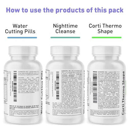 Sculpt Shred Cleanse Detox as 3x Action Diet Pills for Puffiness Belly Bloating & Loss of Waste Youth & TonicUS supplements