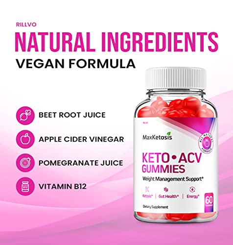 (2 Pack) Max Ketosis Keto ACV Gummies Max Ketosis Advanced Formula Apple Cider Vinegar RillvoAu supplements
