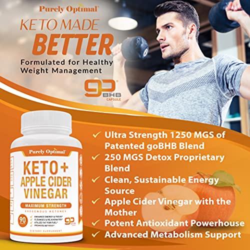 Premium Keto Pills + Apple Cider Vinegar Capsules with Mother - Utilize Fat Purely OptimalAu supplements