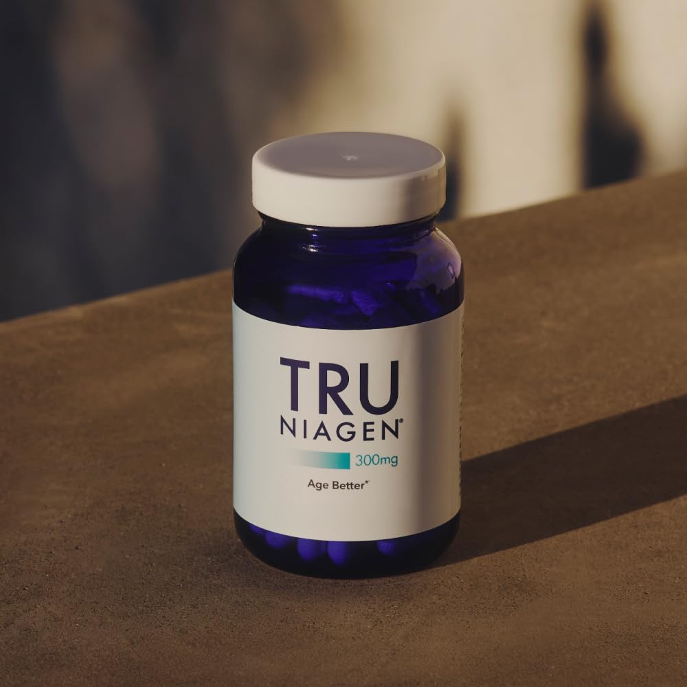 TRU NIAGEN Patented NAD Supplement for Brain Function, Anti Aging & Cell Regeneration, Niagen, 60 300mg Servings | Supports Cellular Energy, Muscle | Nicotinamide Riboside (NR) Take 2 Daily | 1 Bottle TRU NIAGENAu supplements