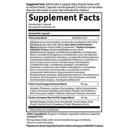 Garden of Life RAW Probiotics Colon Care Shelf Stable - 50 Billion CFU Guaranteed Garden of LifeUS supplements
