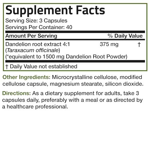 Bronson Dandelion Root High Potency Supplement, Supports Overall Good Health & Well BronsonUS supplements
