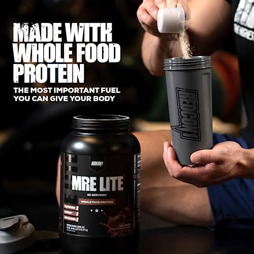REDCON1 MRE Lite Whole Food Protein Powder, Fudge Brownie - Low Carb & Whey REDCON1US supplements