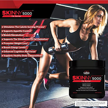 Saba Skinny 5000 -Fat Loss -Weight Loss-Appetite Control -Mild Jitter-Free Energy- Focus SabaUS supplements