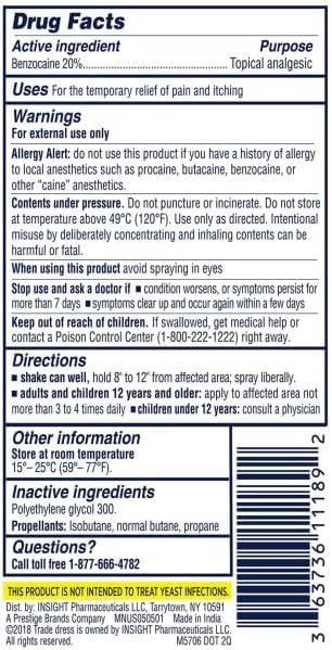 Monistat Instant Itch Relief Spray for Women, Maximum Strength Feminine Itch Care, 2 oz (Pack of 2) MonistatAu supplements