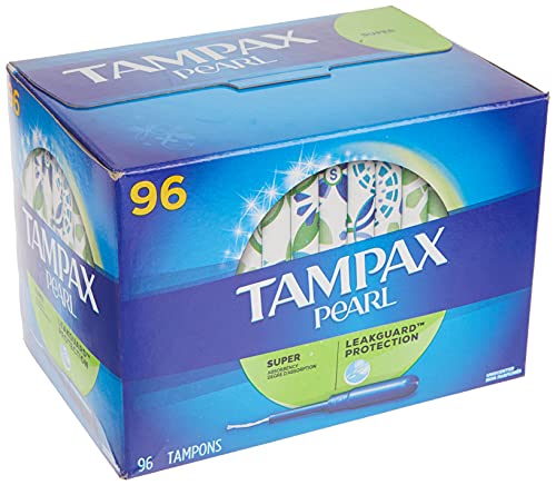 Tampax Pearl Unscented Super Absorbency Tampons, 96 Count TampaxAu supplements