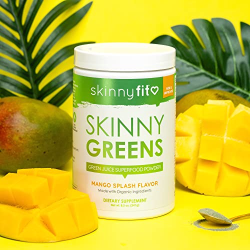 SkinnyFit Mango Splash Skinny Greens, Green Juice Superfood Powder, Natural Energy SkinnyFitUS supplements