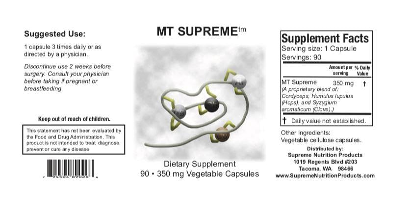 Supreme Nutrition MT Supreme, 90 Pure Herbal Combination Vegetarian Capsules Supreme Nutrition ProductsAu supplements