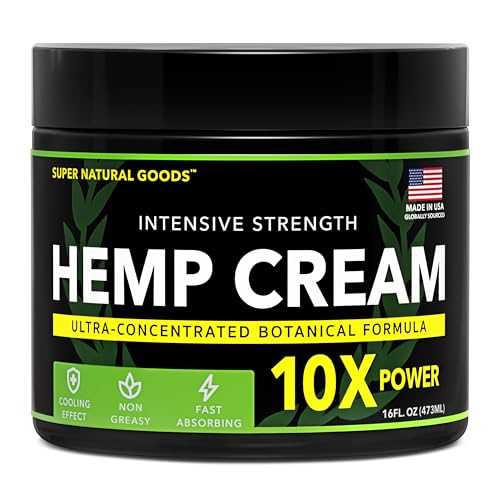 Super Natural Goods Hemp Cream with Hemp Oil, Turmeric, Arnica & Menthol – Botanical Cream with a Cooling Sensation for Localized Application (16oz) Super Natural GoodsAu supplements