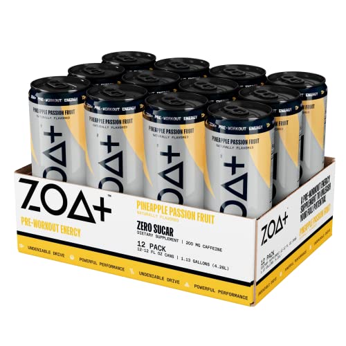 ZOA+ Plus Sugar Free Pre Workout Drinks Bundle | 12 Fl Oz, (36 Pack) | Nitric Oxide Support ZOAAu supplements