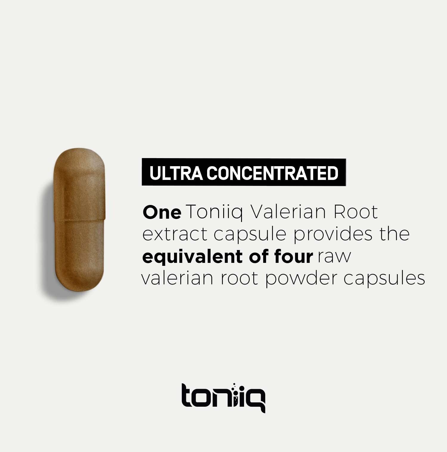 Toniiq Valerian Root Capsules - Ultra High Potency 4:1 Extract - Highly Concentrated - Third-Party Lab Tested - 120 Capsules ToniiqAu supplements