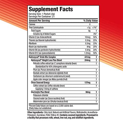 Hydroxycut Drink Mix Weight Loss Supplements, Lemonade, 21 Count (Pack of 1) HydroxycutUS supplements