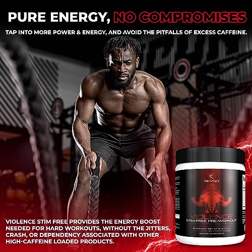 VIOLENCE Stim Free Pre Workout Powder by REVSCI, Precision Dosed Non Stim Preworkout Revolution ScienceAu supplements