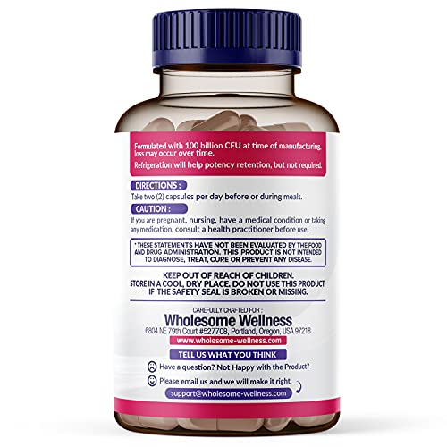 Dr. Formulated Raw Probiotics for Women 100 Billion CFUs with Prebiotics Wholesome WellnessAu supplements