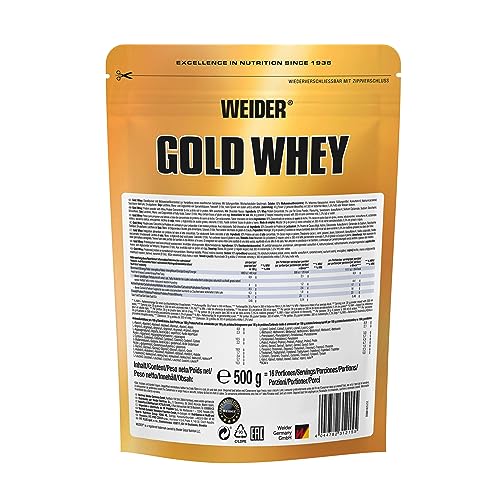 Weider Gold Whey (500g) Milk Chocolate Flavour. Ultrafiltrated Proteins from 100% Whey Protein WeiderAu supplements