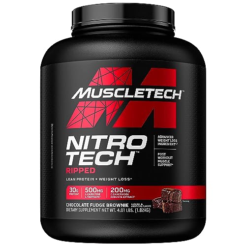 MuscleTech Nitro-Tech Ripped Lean Whey Protein Powder Whey Protein Isolate Weight MuscleTechUS supplements