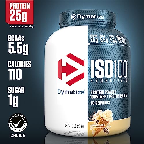 Dymatize ISO 100 Protein Powder with 25g of Hydrolyzed 100% Whey Isolate, Vanilla 5 DymatizeUS supplements