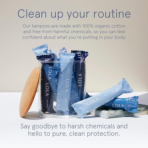 LOLA Organic Cotton Tampons, 8 Count - Tampons Regular, Period Feminine Hygiene Products LOLAAu supplements