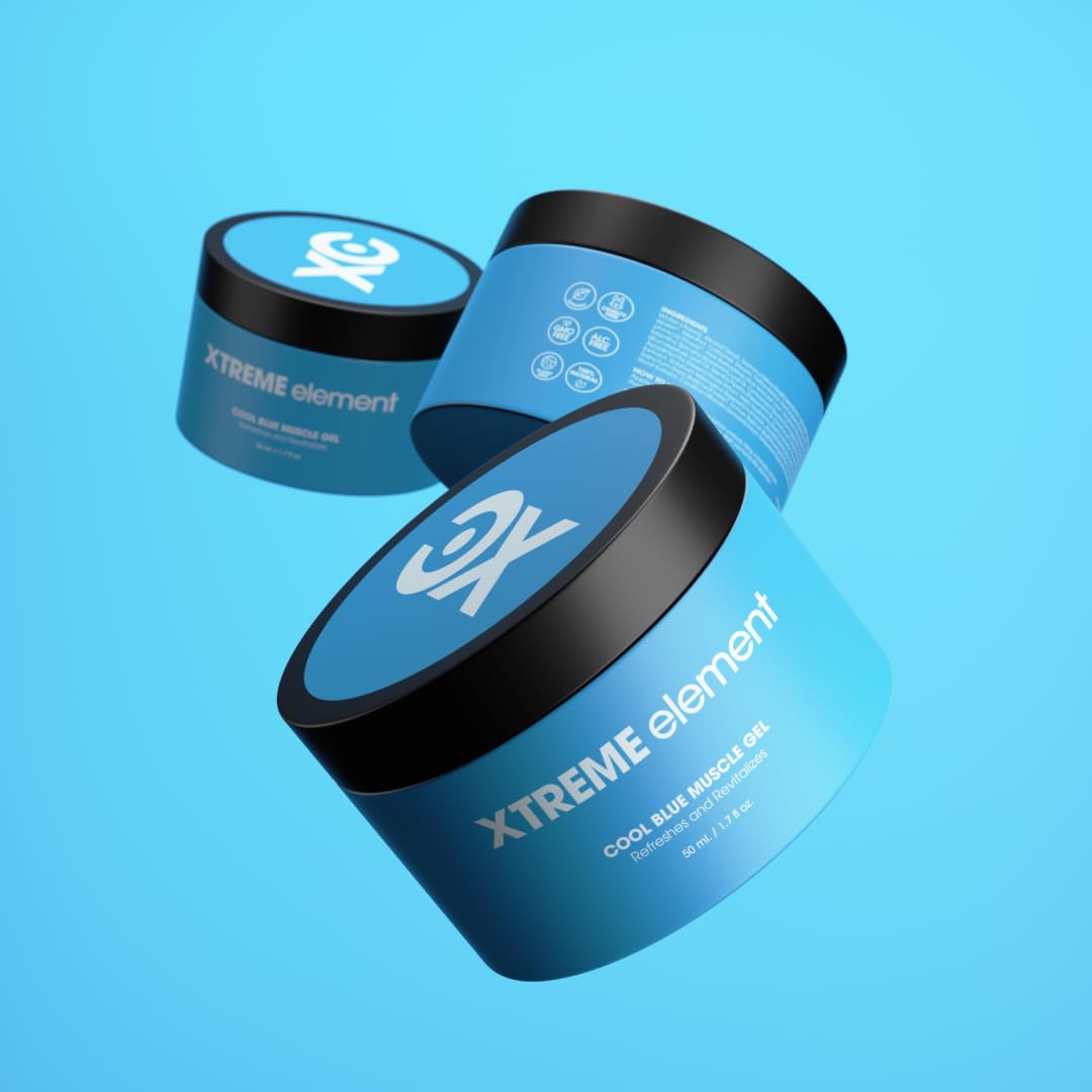 Xtreme Element Cool Blue Muscle Gel | Workouts Muscle Cooling Essential Oils for Smooth Body, Muscle Gel to Attain Flexible Joints, Soothe and Healing Gel | Natural, Plant-Based, and Cruelty-Free Xtreme ElementAu supplements