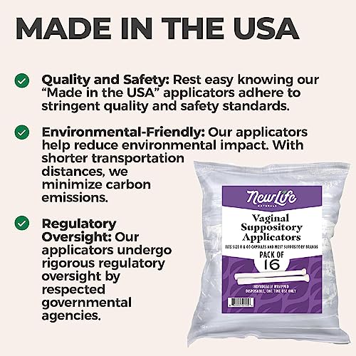 NewLife Naturals Disposable Plastic Vaginal Suppository Applicators - Fits Most Boric Acid Suppositories NewLife NaturalsAu supplements