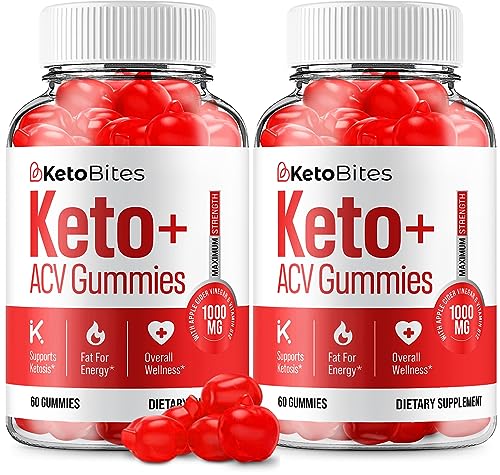 (2 Pack) Keto Bites ACV Gummies Advanced Formula Keto Bites Apple Cider Vinegar Gummies RillvoUS supplements