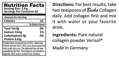 Verisol Collagen Bioactive Peptides (Natural Collagen Powder) Made in Germany BESHA INCUS supplements