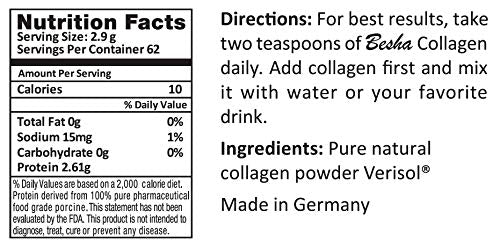 Verisol Collagen Bioactive Peptides (Natural Collagen Powder) Made in Germany BESHA INCAu supplements