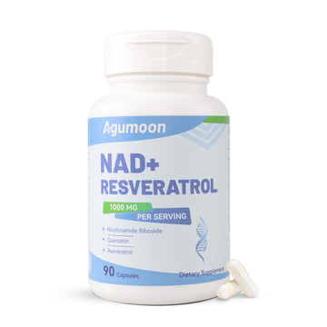 Agumoon NAD+ Supplement 1000mg, Liposomal NAD Nicotinamide Riboside Supplement with Resveratrol & Quercetin for Women and Men - 90 Capsules AgumoonAu supplements