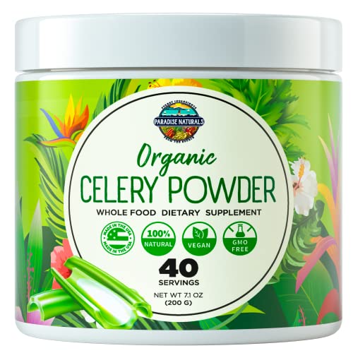 Organic Celery Juice Powder (40 Servings) Supports Gut Health, Detox Juice Cleanse Paradise Naturals, Purest Ingredients from the SourceAu supplements