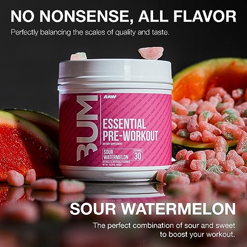 RAW Essential Pre-Workout Powder (Sour Watermelon) - Chris Bumstead Sports Nutrition RAWAu supplements