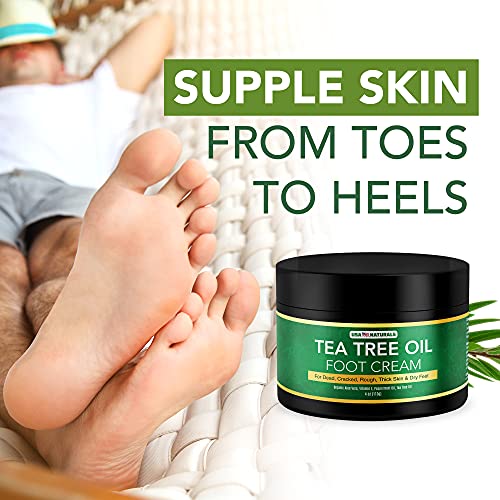 Tea Tree Oil Foot Cream For Dry Cracked Heels Repair - Natural Foot Cream For Dry Cracke USA NaturalsUS supplements