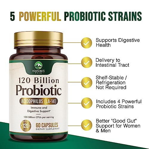 Nature's Peak Probiotics for Digestive Health - 120 Billion CFU with Diverse Strains Nature's PeakUS supplements