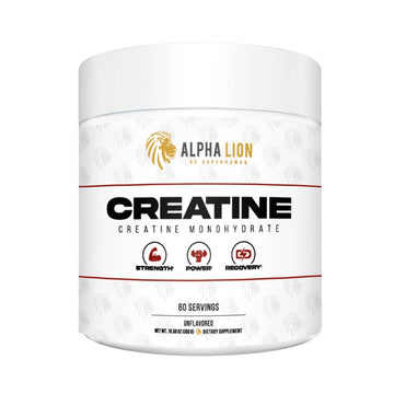ALPHA LION Creatine Monohydrate Powder, 5000mg Per Serving (5g), Supports Muscle Strength, Power, Athletic Performance, Pure Creatina Monohydrata