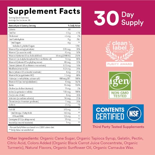 SmartyPants Women's Multivitamin Gummies: Omega 3 Fish Oil (EPA/DHA), Methylfolate SmartyPantsUS supplements