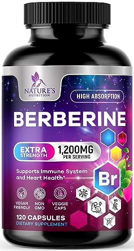 Berberine Supplement 1200mg per Serving - High Absorption Heart Health Support Nature's NutritionUS supplements