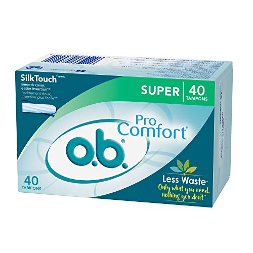 o.b. Pro-Comfort Non-Applicator Tampons, Super Absorbancy, 40 Count (Pack of 1) o.b.Au supplements