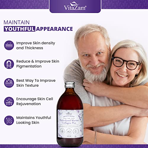 Diamond Elixir Marine Liquid Collagen Type 1 & 3 Hydrolysed Collagen Peptides 10000mg VitaZamUS supplements