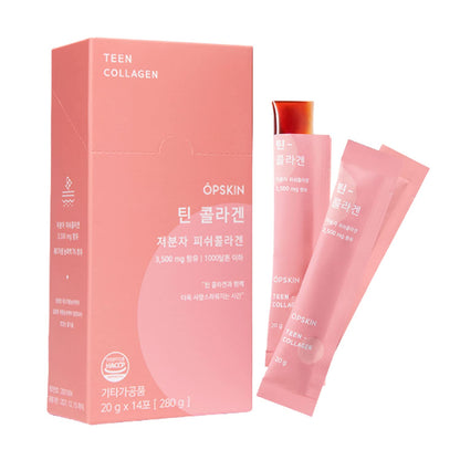 OPSKIN Teen Collagen 14 Pieces, Hydrolysed Marine Collagen Jelly, Grapefruit Flavour Gummy Sticks OPSKINUS supplements