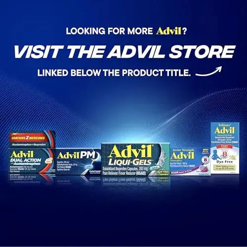 Advil PM Pain Reliever and Nighttime Sleep Aid, Ibuprofen for Pain Relief and Diphenhydramine Citrate for a Sleep Aid - 120 Coated Caplets and Pain Reliever and Fever Reducer, 10 Count Tablets AdvilAu supplements