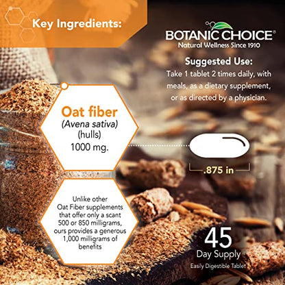Botanic Choice Oat Fiber -Natural Oat Fiber Dietary Supplement to Support Digestive Health Botanic ChoiceUS supplements