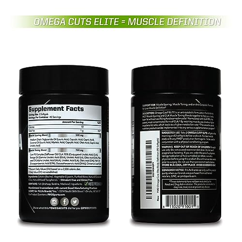 PMD Sports Omega Cuts Elite Fat Loss-Muscle Defining Formula - Omega Fatty Acids PMDAu supplements