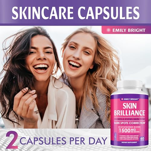 Glutathione Capsules - 1,500mcg Glutathione Supplement - Skin Tone Enhancer - Targets Emily Bright INCUS supplements