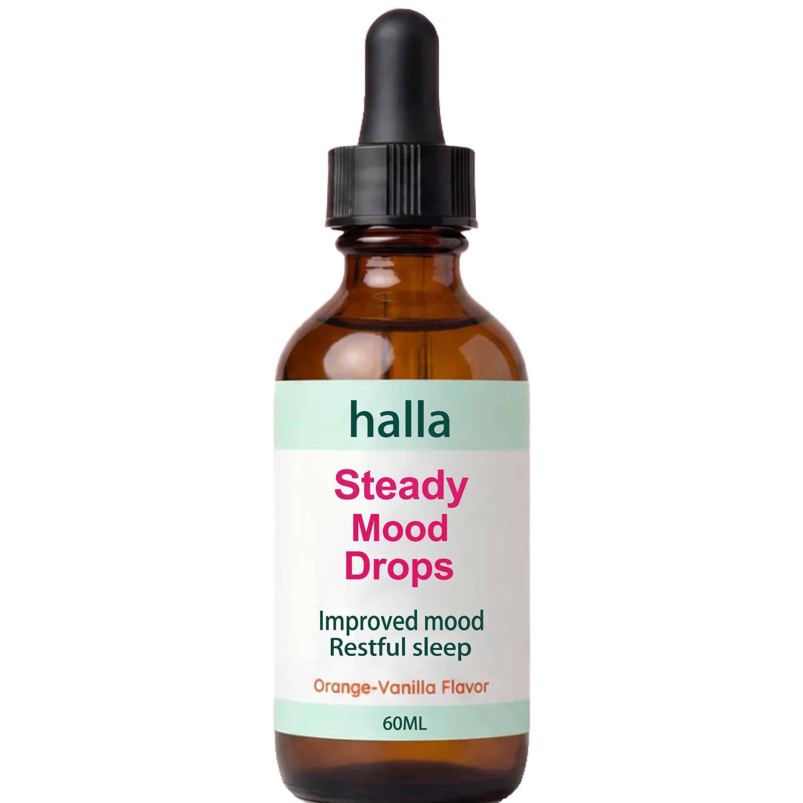 Halla Steady Mood Drops, with Saffron Extract – Fast Absorption Cognitive & Emotional Balance Supplement – Advanced Brain Nutrient Blend – Orange Vanilla Flavor, 2 fl oz DFTLUUEAu supplements